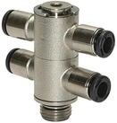 RIEGLER Schnellkupplung Riegler T-Mehrfachverteiler 4-fach &raquo;click-clock&laquo;,...