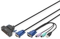 Digitus Netzwerkschrank Modularer KVM-Switch, Single-Port