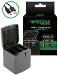 Patona PATONA Tripple-Charger Ladebox f&uuml;r GoPro Hero 13 Kamera-Ladeger&auml;t...