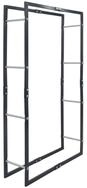 vidaXL Kaminholzregal Brennholzregal Schwarz 80&times;25&times;150 cm Stahl,...