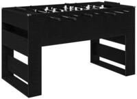 vidaXL Tischfu&szlig;ballspiel, Fu&szlig;balltisch Schwarz Eichen-Optik 146,5 x 74 x 85 cm