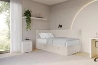 ALTDECOR Jugendbett LOVY (Jugendbett mit Bettkasten und Lattenrost, Polsterbett...