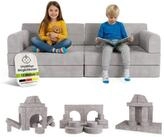 Juskys Kindersofa Kayo, 12 Teile, Modulares Spielsofa, Waschbare Cord-Bez&uuml;ge,