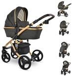 Lorelli Kombi-Kinderwagen Kombikinderwagen Rimini Premium, Sportsitz Tragewanne
