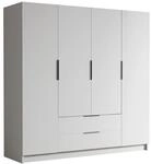 MIRJAN24 Kleiderschrank Sofia I (mit vier Dreht&uuml;ren und zwei Schubladen)