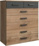 Wimex Schubkastenkommode Cork, Hochkommode, Highboard 91/40/103cm, Made in...
