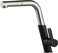 Lomadox K&uuml;chenarmatur SILIA-30 Design K&uuml;chenarmatur Wasserhahn schwarz silber