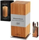Oleio Magnet-Messerblock Maestro 360&deg; drehbarer Messerblock aus Akazienholz,...