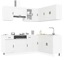 vidaXL Schrankmodule 11-tlg. K&uuml;chenschrank-Set Porto Wei&szlig; Holzwerkstoff