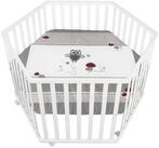 roba&reg; Laufgitter 6-eckig - mobiles Laufgitter mit Rollen - aus Holz...