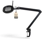 Lumeno Lupenlampe 861XGR Lupenleuchte Lupenlampe mit ovaler Echtglaslinse