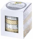 Folia Klebepad Klebefilm Washi-Tape Hotfoil - 4 Rollen silber/gold.