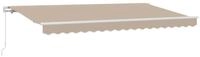 vidaXL Markise Ausziehbare Markise Beige 400 x 200 cm Stoff (1-St)
