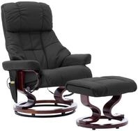 vidaXL Massagesessel Massagesessel Verstellbar Grau Kunstleder und Bugholz...