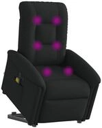 vidaXL Sessel Elektrischer Massagesessel mit Aufstehhilfe Schwarz Stoff (1-St)