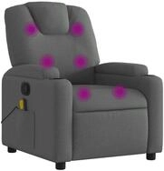 vidaXL Sessel Massage-Relaxsessel, Stoff, Dunkelgrau (1-St)