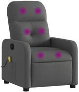 vidaXL Sessel Massagesessel Dunkelgrau Stoff (1-St)