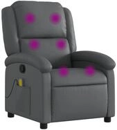 vidaXL Sessel Massagesessel Relaxsessel Grau Kunstleder (1-St)