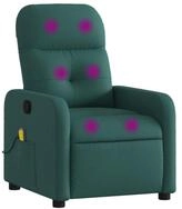 vidaXL Sessel Massagesessel Dunkelgr&uuml;n Stoff (1-St)