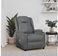 vidaXL Massagesessel, Massagesessel Anthrazit Kunstleder
