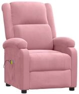 vidaXL Massagesessel Massagesessel Elektrisch Rosa Samt (1-St)