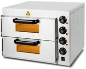 vertes Pizzaofen Gastro Pizzaofen mit Doppelkammer, feuerfestem Stein, 3000W,