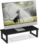 relaxdays Monitorst&auml;nder im Industrial Desig, (XL) schwarz 55 cm x 15 cm x 23...