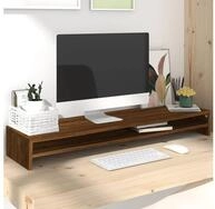 vidaXL Monitorst&auml;nder, (Monitorst&auml;nder Braun Eichen-Optik 100x24x13 cm