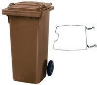 BRB-Lagertechnik M&uuml;lleimer BRB M&uuml;lltonne MGB 120 Liter, mit Klemmring f&uuml;r