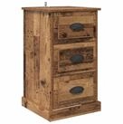 vidaXL Nachttisch Nachttisch Altholz 39 x 39 x 67,5 cm Holzwerkstoff (1-St)