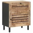 vidaXL Nachttisch Nachttisch Natur 50 x 33 x 60 cm Massivholz (1-St)