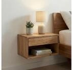 FINEBUY Nachttisch FB117940 Nachttisch f&uuml;r Wandmontage 50x35cm Wandnachttisch