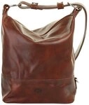 Pik&eacute; Cityrucksack, echt Leder, Made in Italy