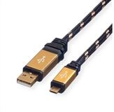 ROLINE GOLD USB 2.0 Kabel USB-Kabel, USB 2.0 Typ A M&auml;nnlich (Stecker), USB 2.0...