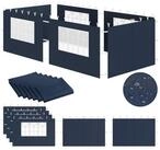 Zelsius Pavillonseitenteil Seitenw&auml;nde f&uuml;r Pavillon 3x6 m, 6-teilig, Blau,
