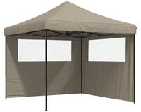 vidaXL Partyzelt Partyzelt Faltbar Pop-Up mit 2 Seitenteilen Taupe