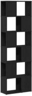 vidaXL B&uuml;cherregal B&uuml;cherregal/Raumteiler Schwarz Eichen-Optik 60x24x186 cm,...