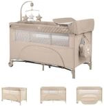 Kikkaboo Baby-Reisebett Reisebett Nighty Night, 2 Ebenen, Spielbogen, 2 R&auml;der,