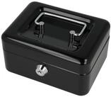 WESTCOTT Geldkassette abschlie&szlig;bar (kompakt, 15 cm) Schwarz, 2 Schl&uuml;ssel,