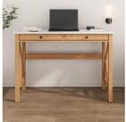 IDIMEX Schreibtisch ADRIAN, B&uuml;rotisch mit 2 Schubladen aus Massivholz im