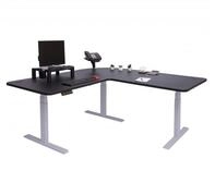 Mendler Eckschreibtisch D40, Computertisch elektrisch h&ouml;henverstellbar 178 x...