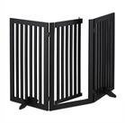 relaxdays Hundegitter Schwarzes Absperrgitter mit T&uuml;r 92 cm