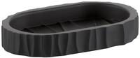 kela Seifenschale MERIDA, Schwarz, mit Rand, Breite: 15 cm, aus Polyresin, mit...