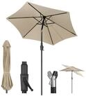 Sekey Sonnenschirm &empty; 220/270/350 cm Gartenschirm mit Kurbel Marktschirm Neigbar,