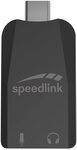 Speedlink VIGO schwarze USB-C Soundkarte, Kopfh&ouml;rer & Mikrofon-Adapter, Plug &...