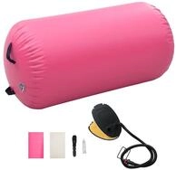 vidaXL Pilatesrolle Aufblasbare Gymnastik-Rolle mit Pumpe 120x90 cm PVC Rosa