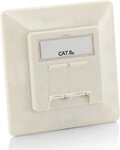 Equip Unterputz-Steckdose Equip125772 Universal Cat6A Dose RJ45 8/8 (RAL9010)