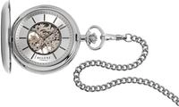 Regent Taschenuhr P-769, (mit dazu passender Kette), Uhrwerk sichtbar sklettiert
