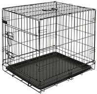 Kerbl Tiertransportbox Kerbl Gittertransportbox klappbar schwarz 63x48x57cm 1 T&uuml;r