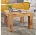 FINEBUY Couchtisch SuVa2391_1 Massiver 60 cm Holz Tisch Massiv Wohnzimmertisch